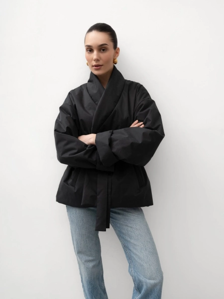 Куртка кимоно с поясом TRES, цвет: серый, НФ-00002713 купить онлайн