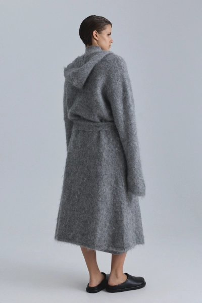 Кардиган макси из альпаки OPORA Mankova, цвет: серый меланж FW24/25-07 |новая коллекция купить онлайн