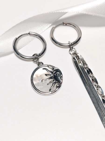 Серьги "Солнце с перламутром" NIN • S • SR-31 купить онлайн