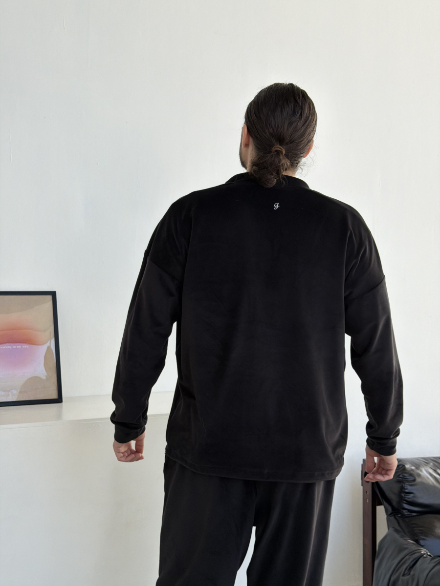 Анорак Велюр мужской GARCHIT, цвет: Черный, GARVelMenBlAn купить онлайн