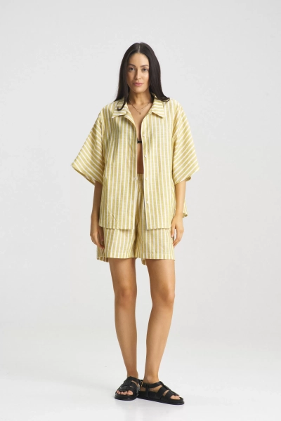 Костюм с шортами в полоску Yellow Erist store, цвет: Желтый, НФ-00001850 купить онлайн