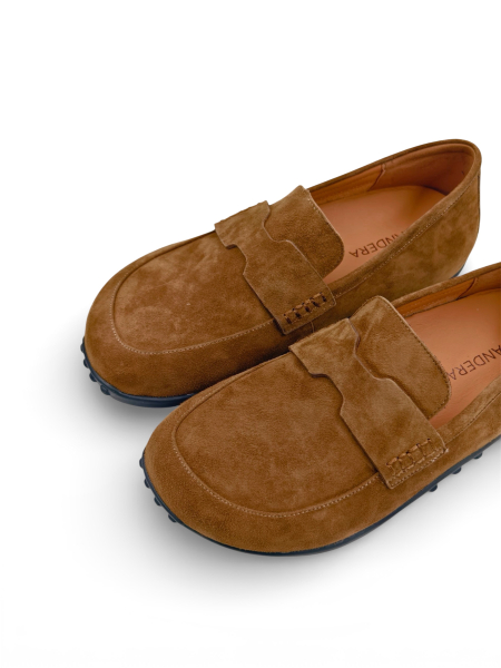 Лоферы из натуральной замши GRANDERA, цвет: коричневый b49500z-8987 (941) |трендовая новинка купить онлайн