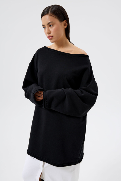 Лонгслив на одно плечо Na Nei, цвет: Черный, NEILONG00205_BLACK купить онлайн