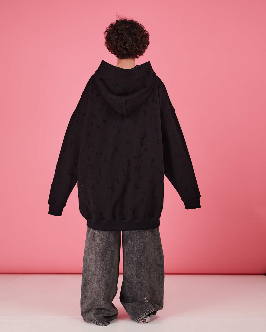 Табуха на молнии рванка TABOO, цвет: Черный, Tz18 купить онлайн