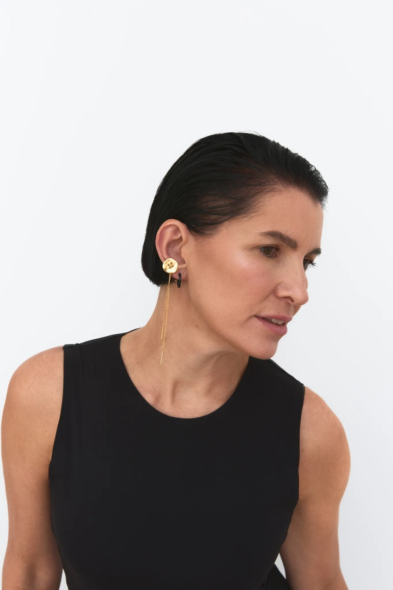 Серебряная серьга-кафф «Пуговица» SBLESKOM, цвет: серебро, 22008 купить онлайн