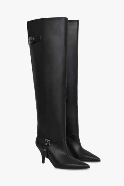 Ботфорты с отстегивающимся голенищем Lera Nena, цвет: Черный LNU.407.18097.900 купить онлайн