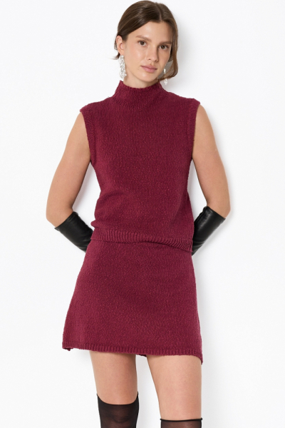 Джемпер из хлопкового трикотажа букле