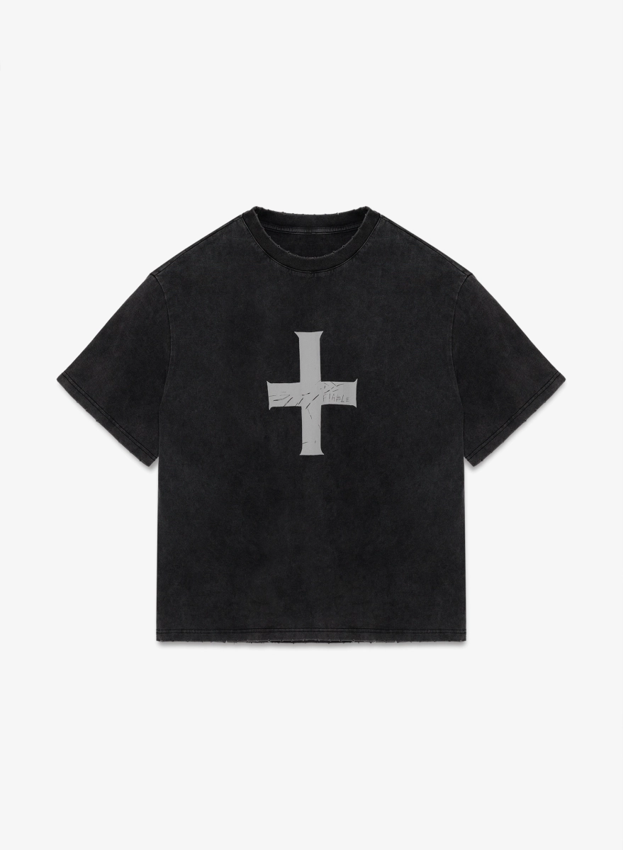 Футболка с принтом F | ABLE, цвет: Черный, TSHRT-FBL-CRX-RLXD-BLCK купить онлайн