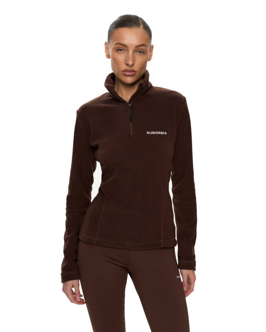 Анорак из флиса APRES SKI Suborbia, цвет: BROWN, 006355 купить онлайн