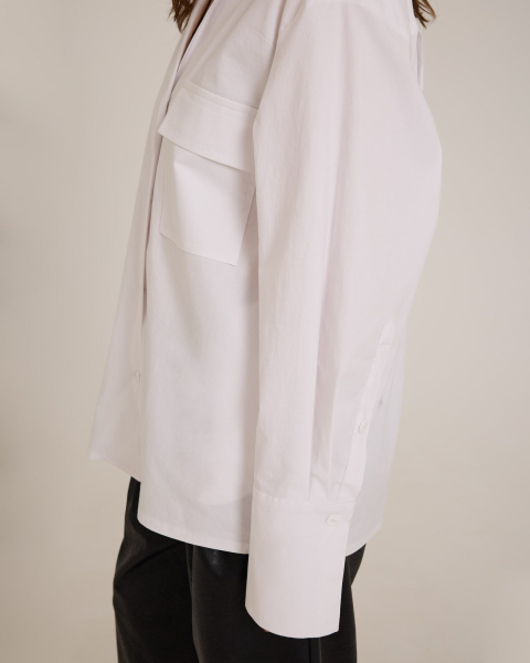 Рубашка из хлопка Anmuse, цвет: белый, BL25S153-WH-1 купить онлайн