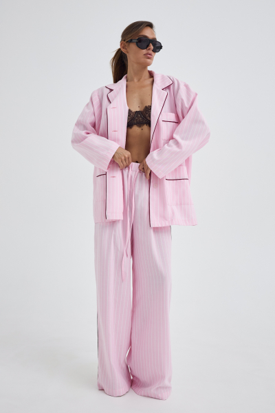 Брюки из хлопка Shtripling, цвет: розовый, SHPNT013PINK купить онлайн