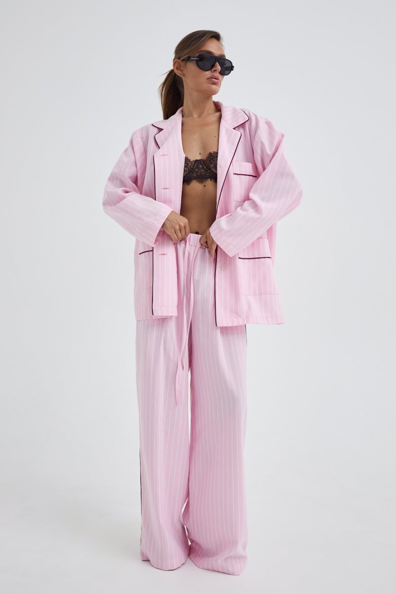 Брюки из хлопка Shtripling, цвет: розовый, SHPNT013PINK купить онлайн