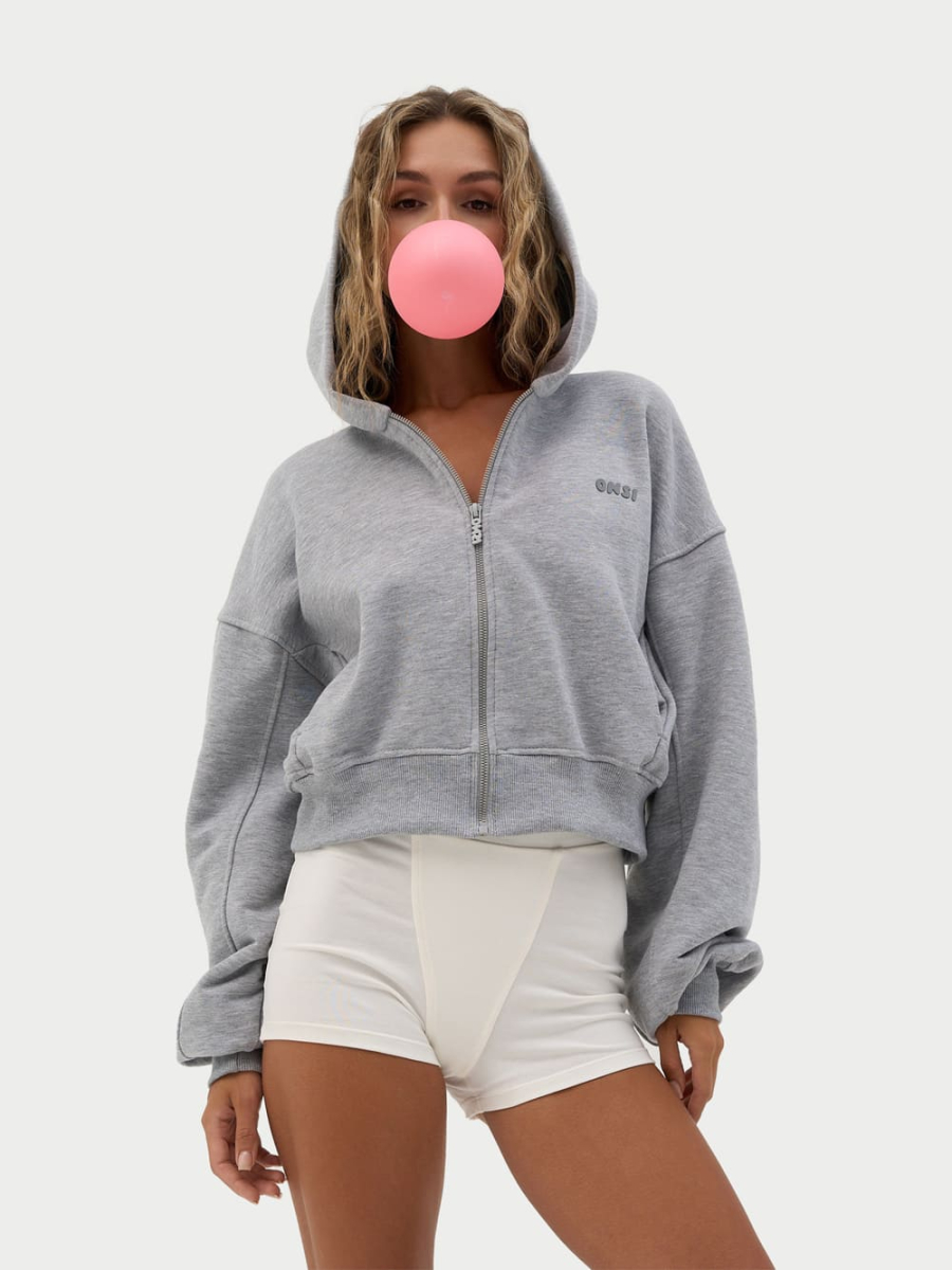 Худи на молнии ONSI, цвет: меланж,  купить онлайн