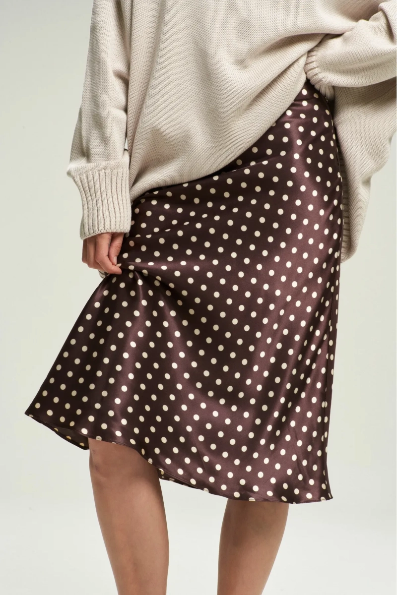 Юбка с тесьмой в горох Choco