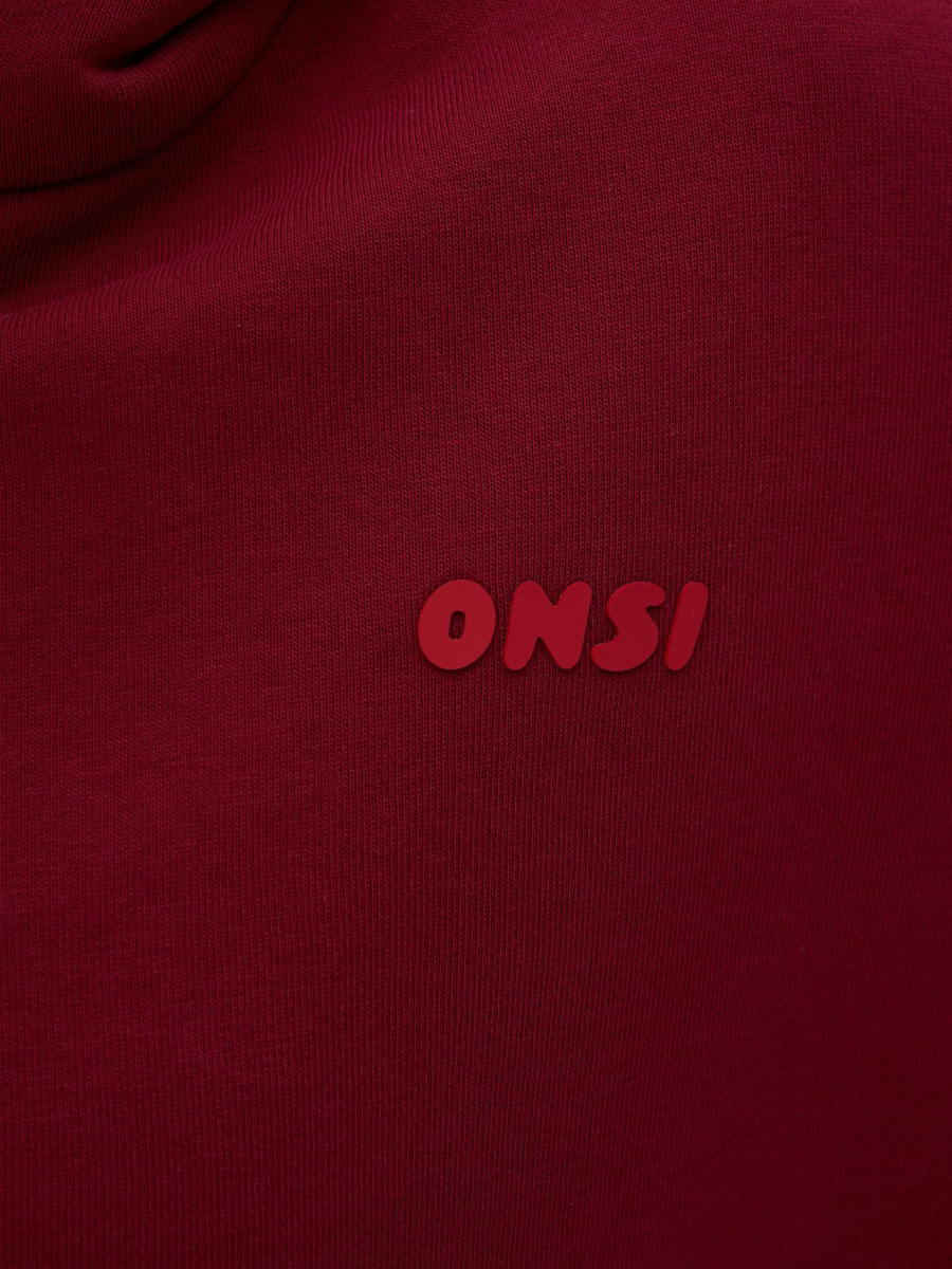 Crop Худи утепленное с кулиской ONSI, цвет: dark red,  купить онлайн