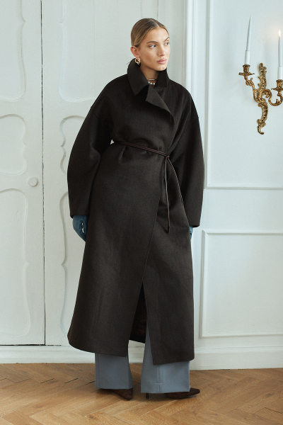 Пальто О-силуэта MIA AIM, цвет: темный шоколад, MIA539 купить онлайн
