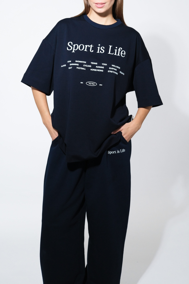 Футболка Sport is life MINI, цвет: синий, НФ-00000157 купить онлайн