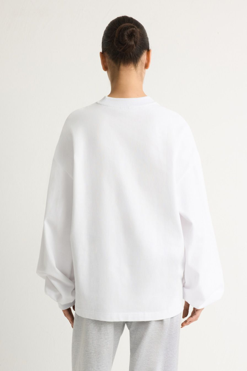 Лонгслив из смесового хлопка TOPTOP, цвет: белый с принтом, TT.025.18268.101 купить онлайн