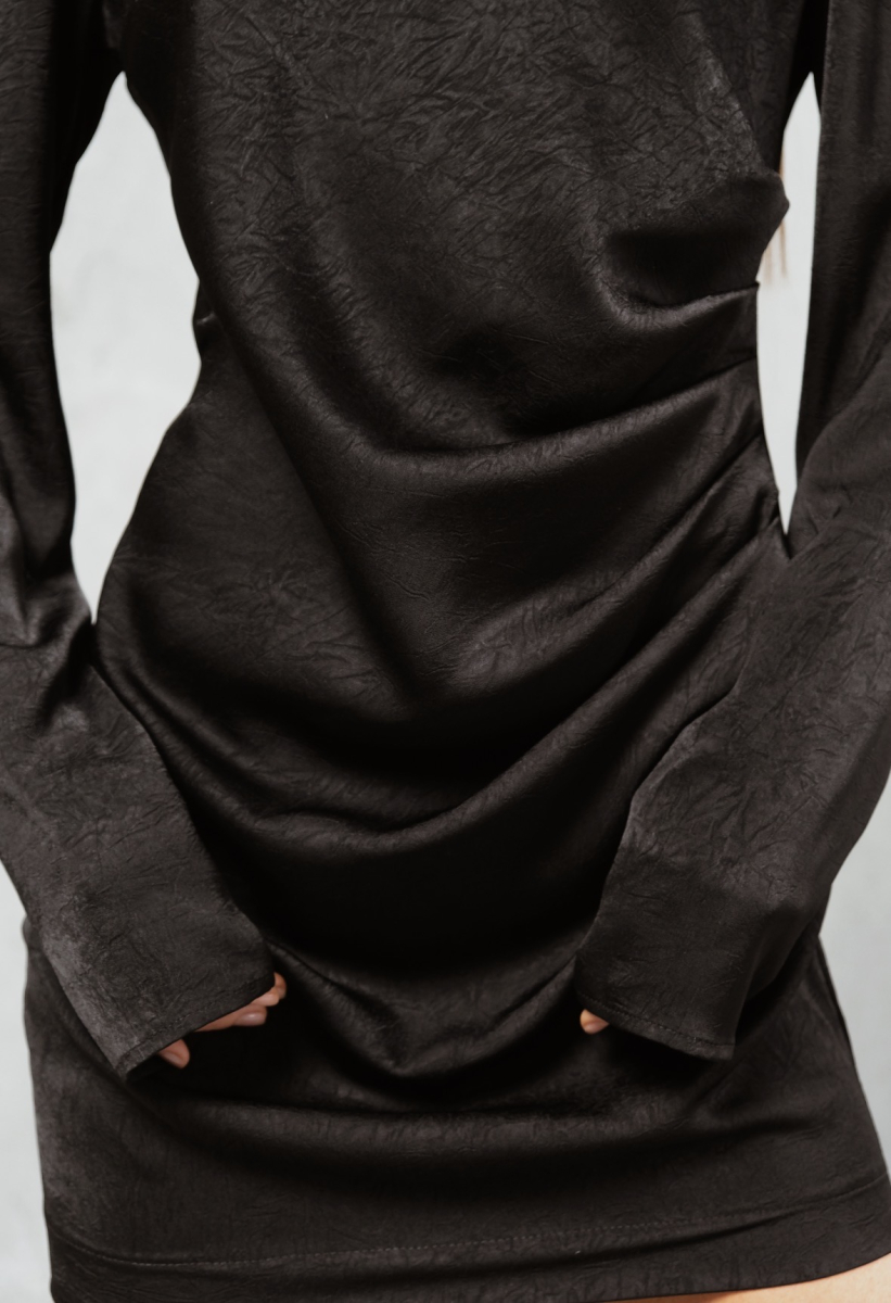 Платье с акцентными плечами Dark MINI, цвет: Черный, НФ-00000456 купить онлайн