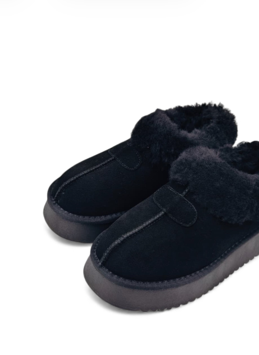 Угги из натуральной замши GRANDERA, цвет: Черный  купить онлайн