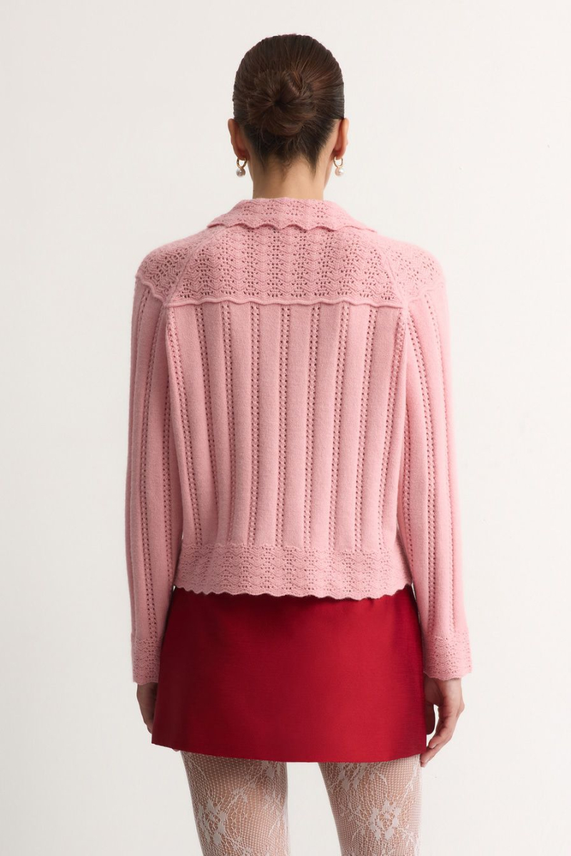 Кардиган с отложным воротником TOPTOP, цвет: розовый, TT.051.18934.300 купить онлайн