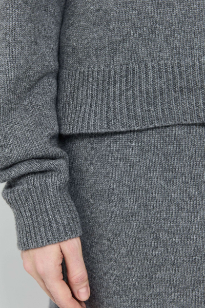 Джемпер кроп из смесового кашемира AROUND, цвет: графит, 2111_84C16 купить онлайн