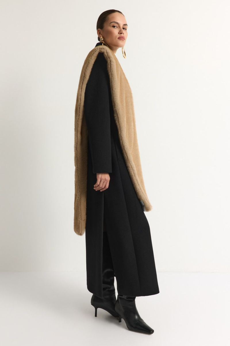 Шарф из экомеха TOPTOP, цвет: бежевый TT.607.19068.110 купить онлайн