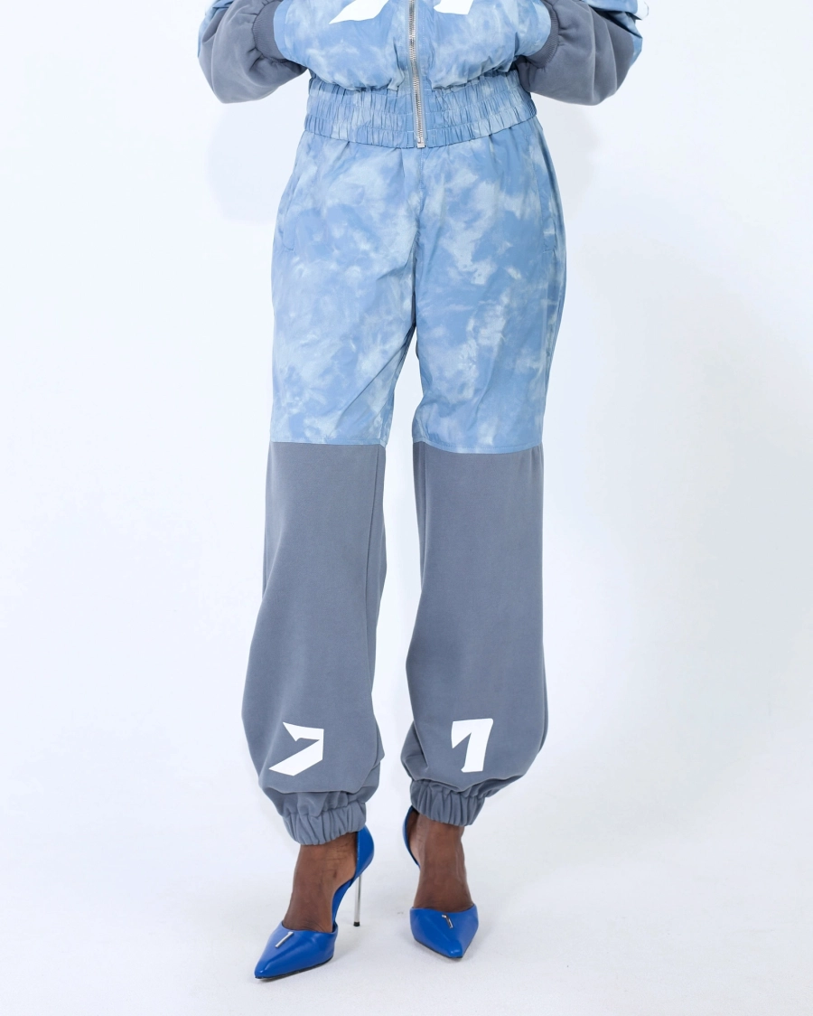 Джоггеры с логотипом-стрелкой ASIA ST 71, цвет: голубой, Ast71.jogg-mix-nylon-blue-w купить онлайн