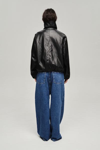 Куртка с высоким горлом из экокожи Label .B, цвет: Черный, Jc.53.5.CH.BLC купить онлайн
