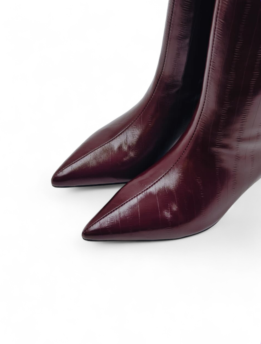 Ботильоны демисезонные из натуральной кожи GRANDERA, цвет: Бордовый 19213-25-602-4/r (867) купить онлайн