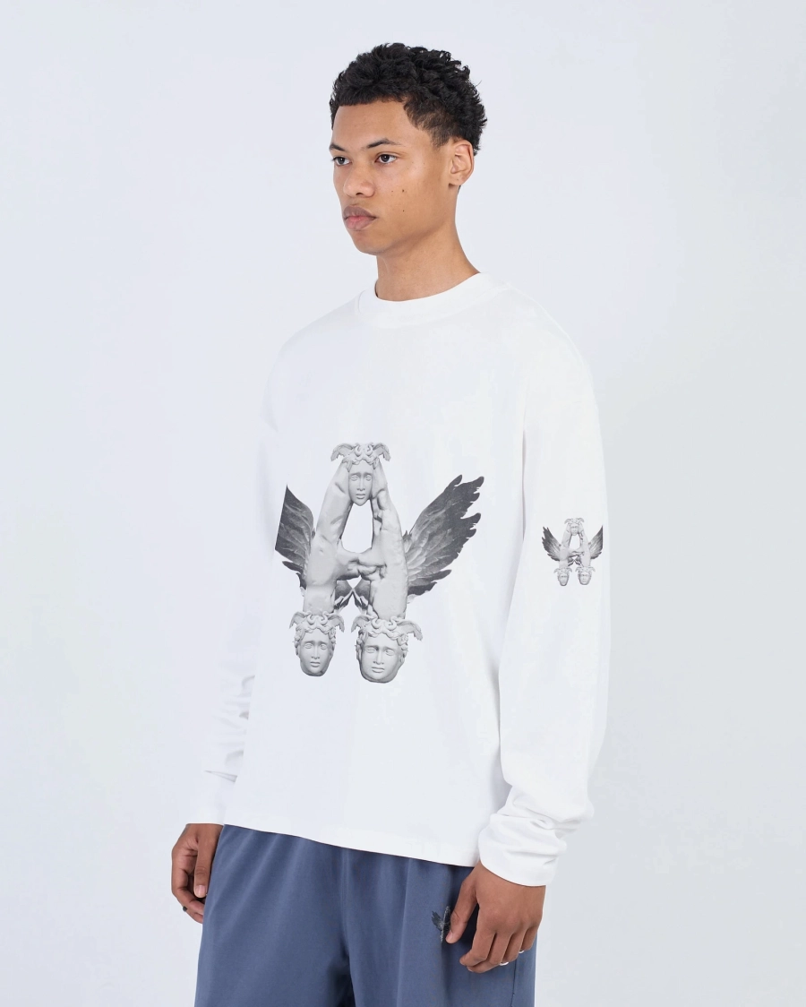 Лонгслив FLYING A WHITE ASIA ST 71, цвет: белый, Ast71.sleeve-flying-A-wh купить онлайн