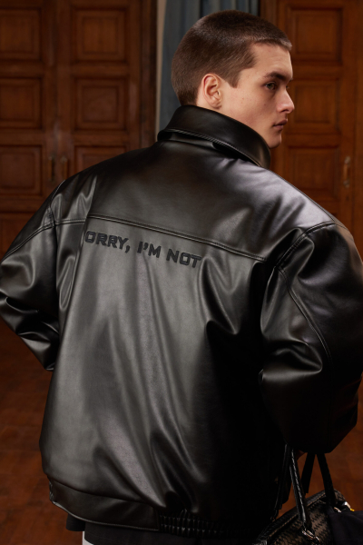 Куртка LEATHER JACKET SORRY, I’M NOT, цвет: Черный, RRBkuIvBj4C-Lg1vbCCir1 купить онлайн