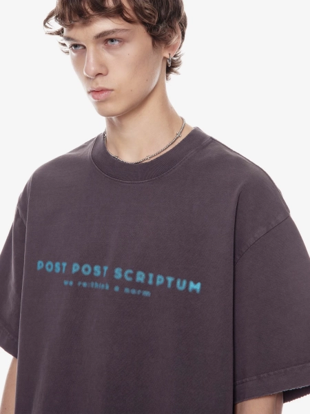 Футболка оверсайз с принтом POST POST SCRIPTUM, цвет: серый, 1146.11.00.GRY купить онлайн