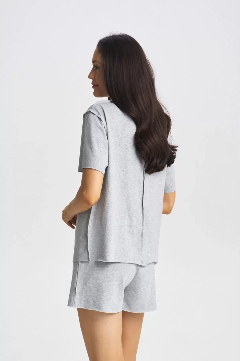Комплект с шортами Grey Melange Erist store, цвет: Светло-серый, НФ-00002299 со скидкой купить онлайн