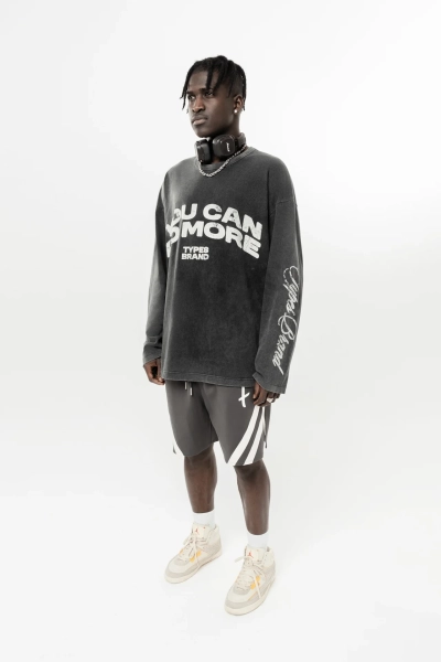 Лонгслив "do more Longsleeve" types, цвет: серый,  купить онлайн