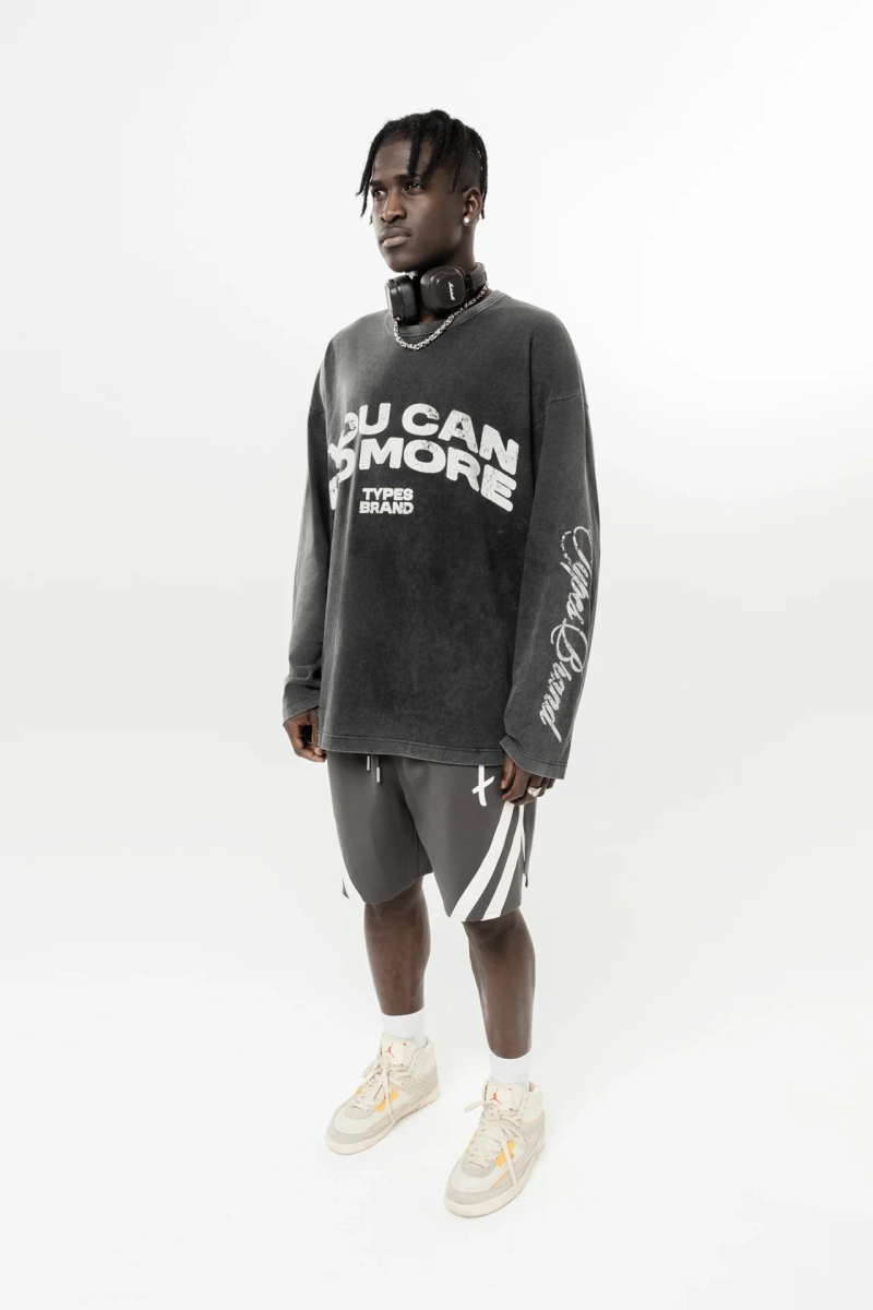 Лонгслив "do more Longsleeve" types, цвет: серый,  купить онлайн