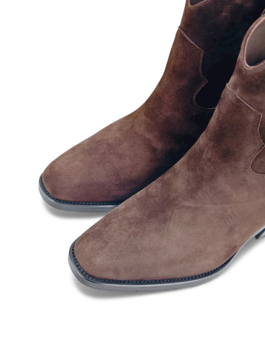 Ботинки зимние из натуральной замши GRANDERA, цвет: коричневый u8158-3-z10m (888) купить онлайн