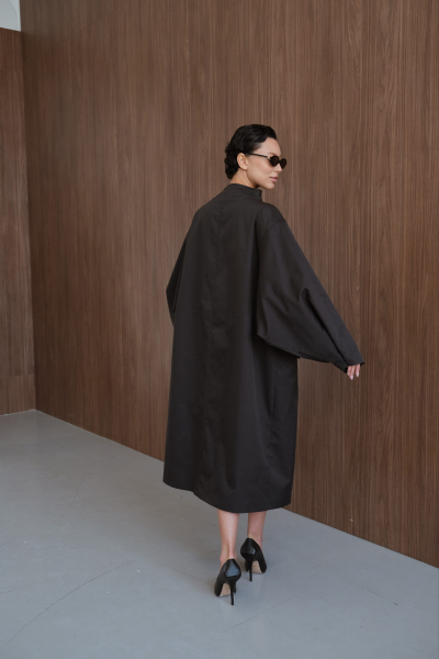 Тренч оверсайз Мини, цвет: Черный, НФ-00000493 купить онлайн