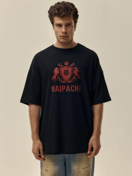 Футболка Винтаж Royal Shield NAIPACHE, цвет: Черный, 2511066900 купить онлайн