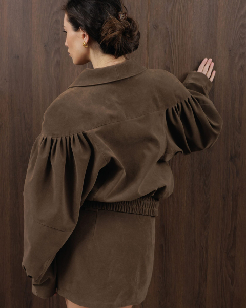 Замшевая куртка YONSRU, цвет: коричневый,  купить онлайн