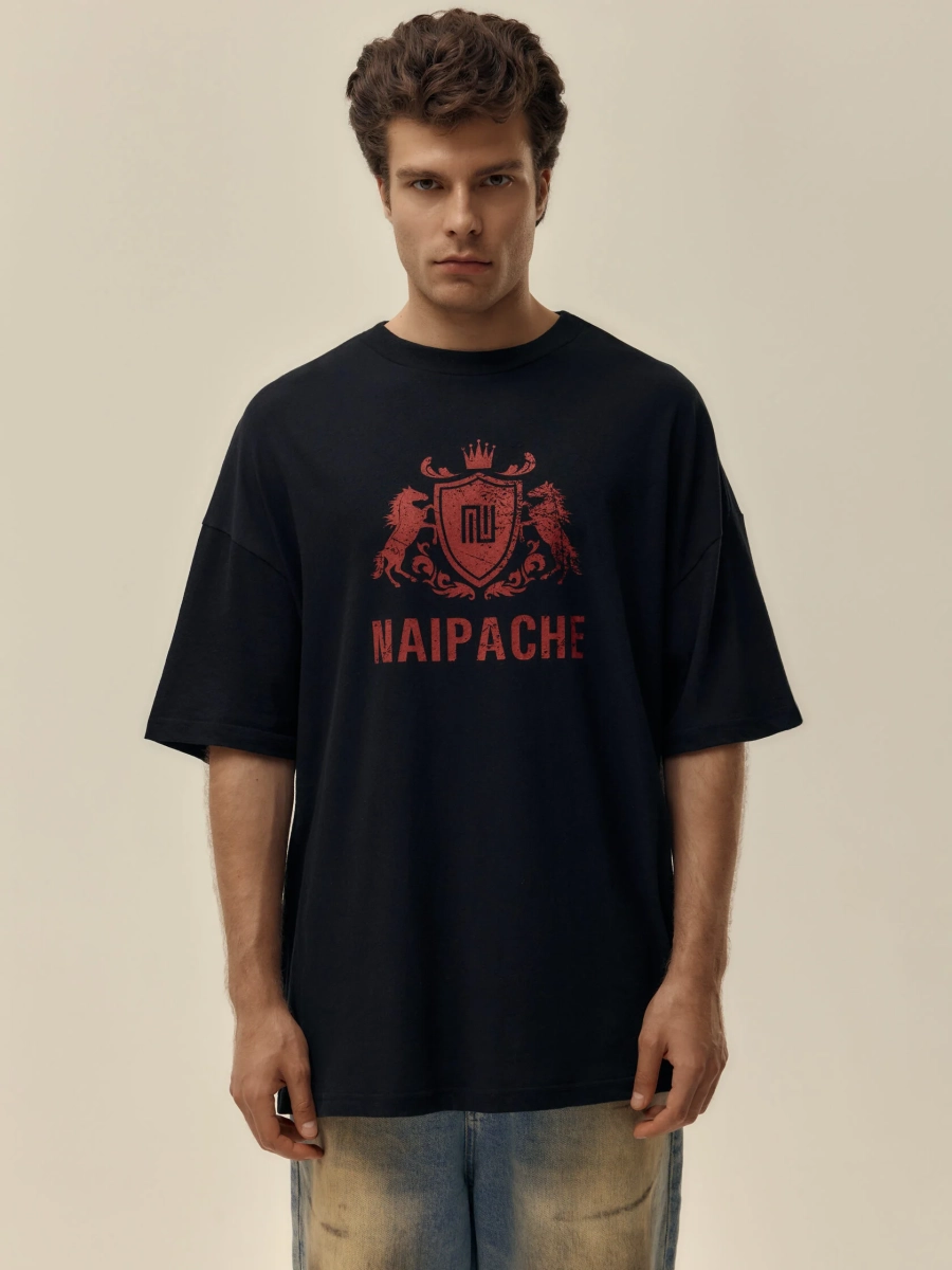 Футболка Винтаж Royal Shield NAIPACHE, цвет: Черный, 2511066900 купить онлайн