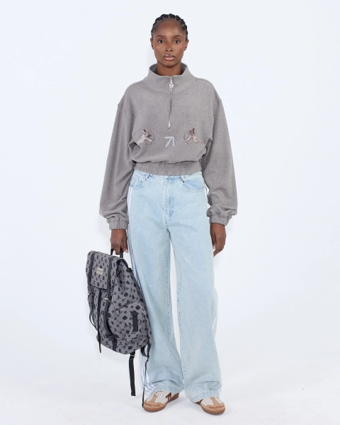 Анорак укороченной посадки ASIA ST 71, цвет: серый, Ast71.anorak-angels-crop-grey купить онлайн