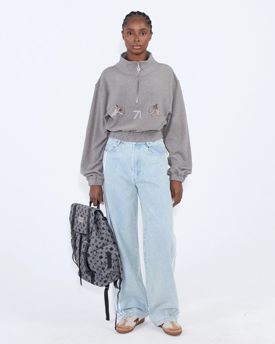 Анорак укороченной посадки ASIA ST 71, цвет: серый, Ast71.anorak-angels-crop-grey купить онлайн