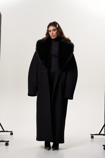Пальто NOIR FUR YONS, цвет: Черный, YO-737 купить онлайн